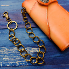 Cool Men's Brass Pants Chain Gold Punk Fashion Gold Wallet Chains For Men - iwalletsmen