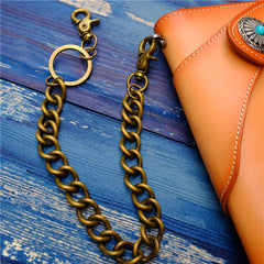 Cool Men's Brass Pants Chain Punk Fashion Gold Wallet Chains For Men - iwalletsmen