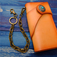 Cool Men's Brass Pants Chains Punk Fashion Gold Wallet Chains For Men - iwalletsmen