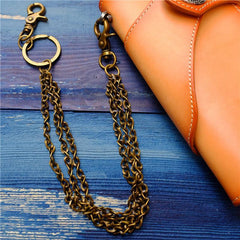 Badass Men's Brass Pants Chain Jeans Chain Jean Chain Punk Fashion Gold Wallet Chains For Men - iwalletsmen