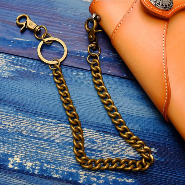 Badass Men's Brass Pants Chain Jeans Chain Jean Chain Punk Fashion Gold Wallet Chains For Men - iwalletsmen