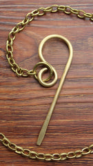 Cool Men's Handmade Brass Long Biker Wallet Chain Pants Chain For Men - iwalletsmen