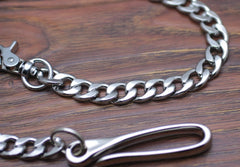 Cool Men's Handmade Silver Stainless Steel Pants Chain Biker Wallet Chain For Men - iwalletsmen