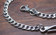 Cool Men's Handmade Silver Stainless Steel Pants Chain Biker Wallet Chain For Men - iwalletsmen
