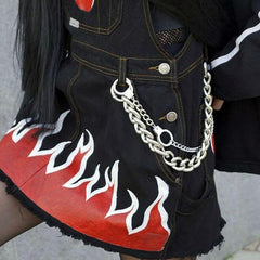 Fashion Womens Men's Handcuffs Stainless Steel Jeans Chain Jean Chain Pants Chain Biker Wallet Chain For Men - iwalletsmen
