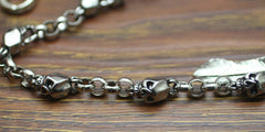 Cool Men's Handmade Stainless Steel Skull Biker Wallet Chain Pants Chain Wallet Chain For Men - iwalletsmen