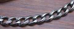 Cool Men's Handmade Stainless Steel Old Silver Biker Wallet Chain Pants Chain Wallet Chain For Men - iwalletsmen