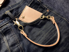Cool Men's Leather 14‘’ Brass Key Chain Punk Wallet Chain Pants Chain For Men - iwalletsmen