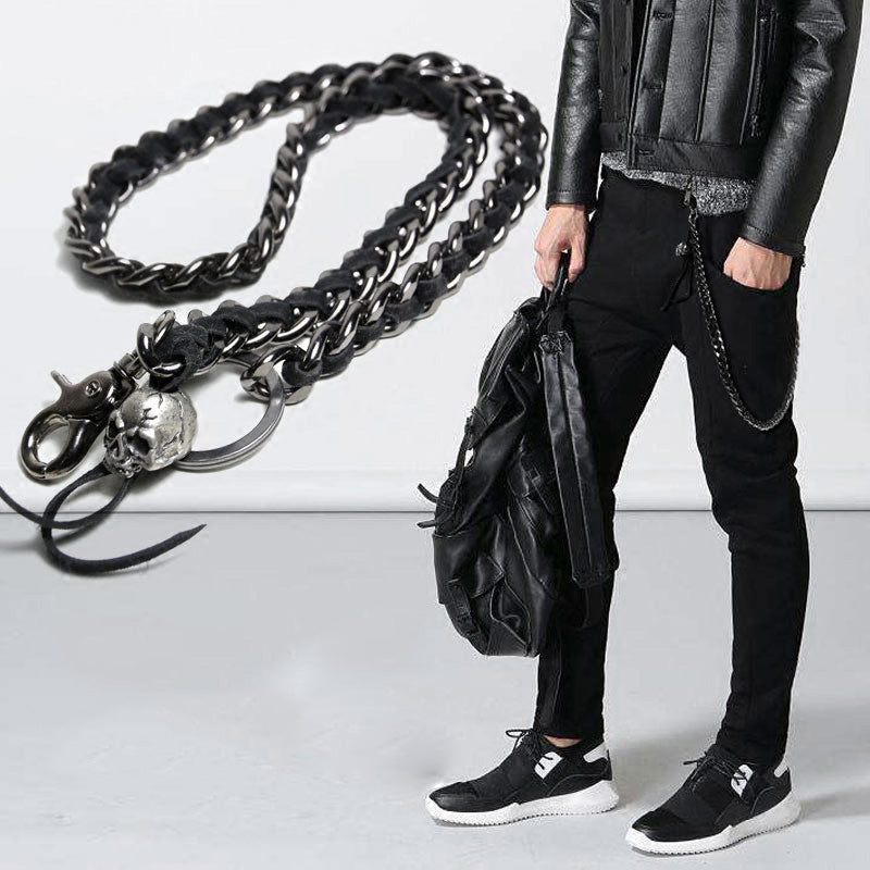 Men's Chain Biker Black Vest