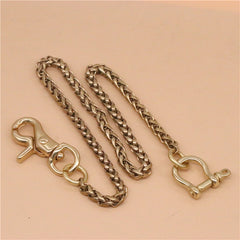 Cool Men's Brass Dragon Key Chain Stainless Steel Pants Chains Biker Wallet Chain For Men - iwalletsmen