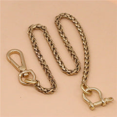 Cool Men's Brass Dragon Key Chain Stainless Steel Pants Chains Biker Wallet Chain For Men - iwalletsmen