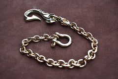 Cool Men's Brass Dragon Skull  Wallet Chain Pants Chains Biker Wallet Chain For Men - iwalletsmen