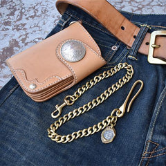 Cool Men's Brass 18â€?long â€?Jeans Chain Jean Chain Silver Biker Wallet Chain Pants Chains For Men - iwalletsmen