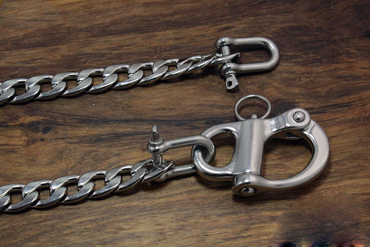 Cool Men's Stainless Steel Silver Pants Chain Biker Wallet Chain Key C
