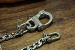 Cool Men's Silver Stainless Steel Long Key Chain Pants Chain Biker Wallet Chain For Men - iwalletsmen