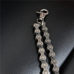 Cool Men's Silver Double Bike Chain Pants Chain Punk Biker Wallet Chain For Men - iwalletsmen