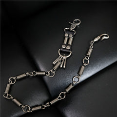 Cool Men's Silver Long Pants Chain Punk Long Biker Wallet Chain For Men - iwalletsmen