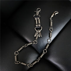 Cool Men's Silver Long Pants Chain Punk Long Biker Wallet Chain For Men - iwalletsmen