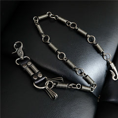 Cool Men's Silver Long Pants Chain Punk Long Biker Wallet Chain For Men - iwalletsmen