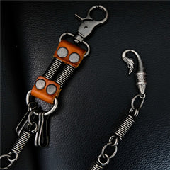 Cool Men's Silver Long Pants Chain Punk Long Biker Wallet Chain For Men - iwalletsmen