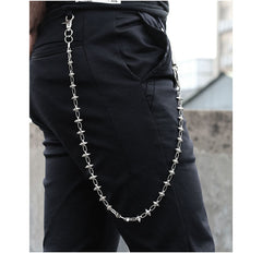 Cool Men's Spike Hip Hop Long Stainless Steel Pants Chain Biker Wallet Chain For Men - iwalletsmen