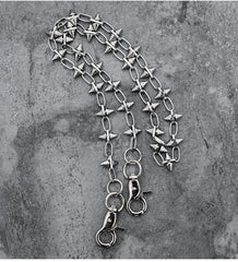 Cool Men's Spike Hip Hop Long Stainless Steel Pants Chain Biker Wallet Chain For Men - iwalletsmen
