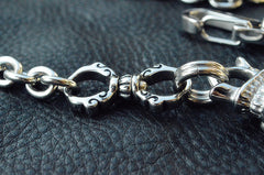 Cool Men's Stainless Steel Silver Pants Chain Biker Wallet Chain Key Chain Belt Chain For Men - iwalletsmen