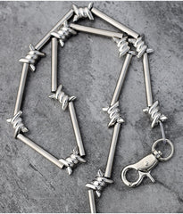 Cool Men's Rock Puck Long Stainless Steel Pants Chain Biker Wallet Chain For Men - iwalletsmen