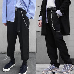 Cool Men's Rock Puck Long Stainless Steel Pants Chain Biker Wallet Chain For Men - iwalletsmen