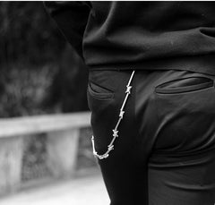 Cool Men's Rock Puck Long Stainless Steel Pants Chain Biker Wallet Chain For Men - iwalletsmen