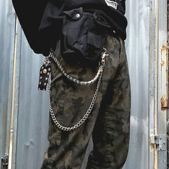 Cool Men's Women's Black Bike Chain Long Biker Wallet Chain Pants Chain For Men - iwalletsmen