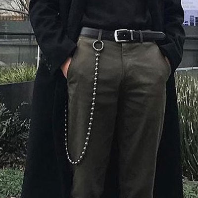 Fashion Men's Women's Beaded Stainless Steel Long Pants Chains Biker Wallet Chain For Men - iwalletsmen