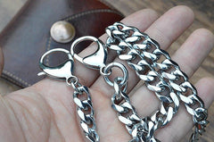 Cool Men's Women's Stainless Steel 18'' Silver Wallet Chain Pants Chain Jeans Chain Jean Chain For Men - iwalletsmen