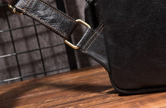 Cool Mens Leather 14inch Laptop Backpack Travel Backpacks Leather School Backpack for Men - iwalletsmen