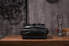 Cool Mens Leather 14inch Laptop Backpack Travel Backpacks Leather School Backpack for Men - iwalletsmen