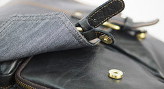 Cool Mens Leather 14inch Laptop Backpack Travel Backpacks Leather School Backpack for Men - iwalletsmen