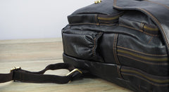 Cool Mens Leather 14inch Laptop Backpack Travel Backpacks Leather School Backpack for Men - iwalletsmen