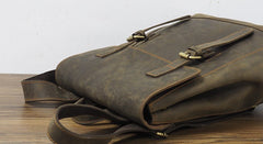 Cool Mens Leather 15inch Laptop Backpack Travel Backpack Leather School Backpacks for Men - iwalletsmen