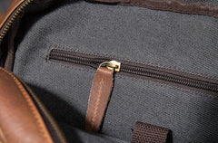 Cool Mens Leather Backpack School Backpack Leather Laptop Backpack for Men - iwalletsmen