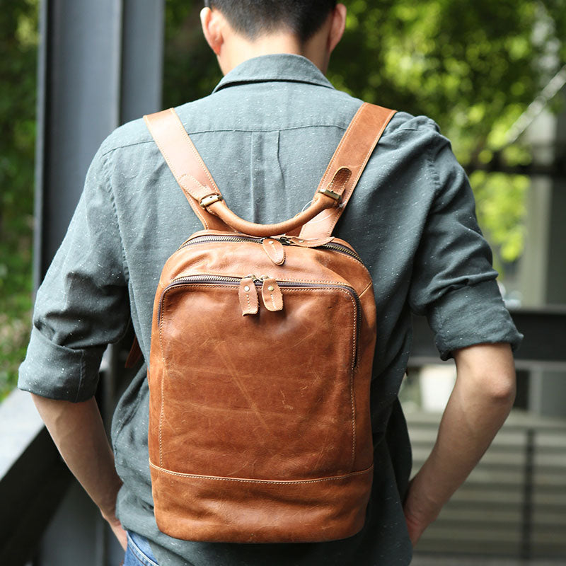 awesome mens leather backpack Cool Mens Leather Backpack Travel Backpack Laptop Backpack for men –  iwalletsmen
