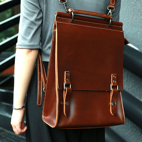 Cool Mens Leather Backpacks Travel Backpack School Backpacks for Men - iwalletsmen