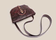 Cool Mens Leather Country Side Bag Small Saddle Messenger bag Shoulder bag For Men - iwalletsmen