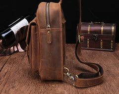 Cool Mens Leather Sling Bag One Shoulder Backpack Sling Crossbody Bag For Men - iwalletsmen