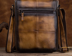 Cool Mens Leather Vintage Small Side Bag Small Messenger bag Shoulder bag For Men - iwalletsmen