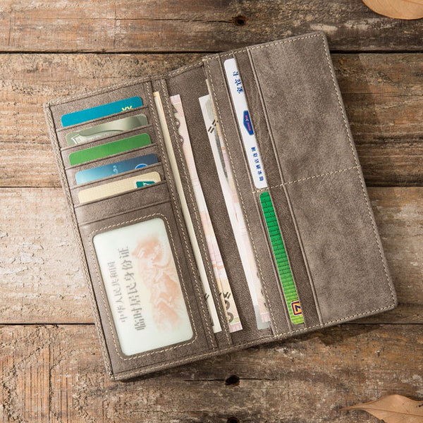 Cool Mens long Wallet Leather Vintage Wallet Long Wallets for Men - iwalletsmen