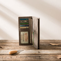 Cool Mens long Wallet Leather Vintage Wallet Long Wallets for Men - iwalletsmen