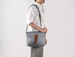 Cool Oxford Cloth Gray Men's Shoulder Bag Messenger Bag Side Bag For Men - iwalletsmen