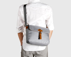 Cool Oxford Cloth Gray Men's Shoulder Bag Messenger Bag Side Bag For Men - iwalletsmen