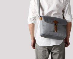 Cool Oxford Cloth Gray Men's Shoulder Bag Messenger Bag Side Bag For Men - iwalletsmen
