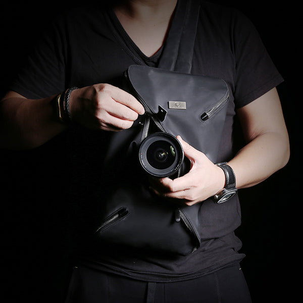 Cool Oxford Cloth Casual Men's Sling Bag Black One Shoulder Backpack Chest Bag For Men - iwalletsmen